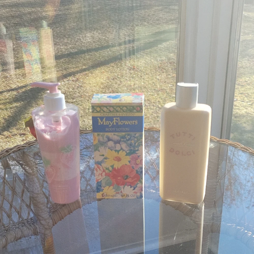 Body Lotion - Bath & Body Strawberry Swirl, Creme Brule and MayFlowers, 3 items